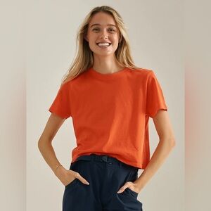 Outdoor Voices Everyday Cotton Short Sleeve in Poppy in Medium